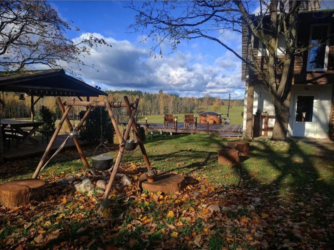 Guesthouse, Sauna & Jacuzzi In Gauja Valley - Kakukalns Straupe ภายนอก รูปภาพ